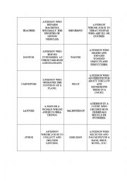 English Worksheet: Professions and occupations Domino