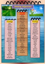 English Worksheet: Adjectives most used in both speaking & writing
