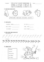 test A & B on numbers and colours