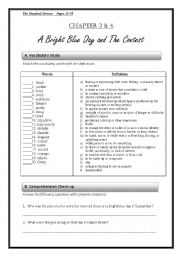 English Worksheet: The Hundred Dresses Chapter 3-4