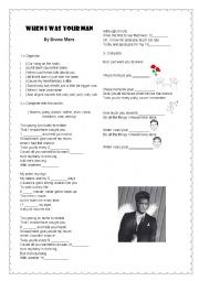 English Worksheet: When I was your man - Bruno Mars