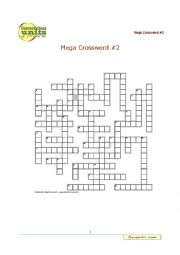English Worksheet: Mega Crossword #2