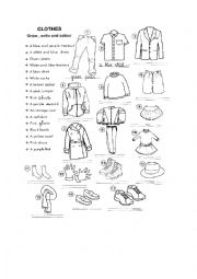 English Worksheet: Clothes