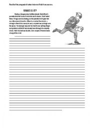 English Worksheet: What is it?