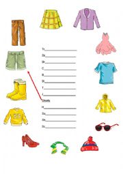 English Worksheet: Clothes