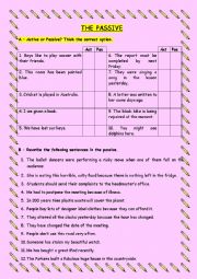 English Worksheet: The Passive