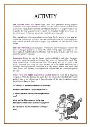 English Worksheet: Roman Theater