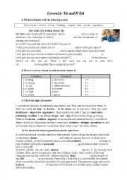 English Worksheet: consolidation-term 3(1st year)