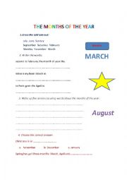 English Worksheet: Months of the year