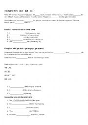 English Worksheet: COMPLETE WITH
