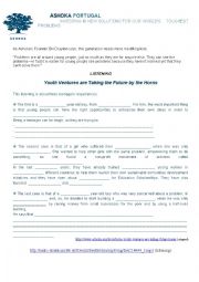 English Worksheet: Listening Comprehension- ASHOKA
