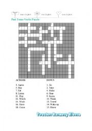 Past Tense Verbs Puzzle 