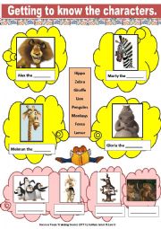 English Worksheet: Madagascar Movie Mania PART 1