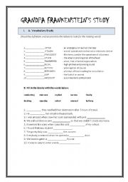 English Worksheet: GRANDPA FRANKENSTEIN 