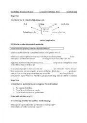 English Worksheet: inflation