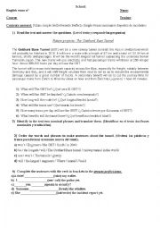 English Worksheet: Technical english exam