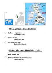 English Worksheet: Great Britain and UK - Whats the difference?