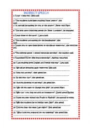 English Worksheet: Indirect Speech