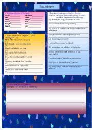 English Worksheet: past simple