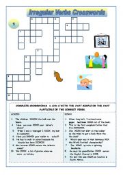 English Worksheet: Irregular Verbs - crossword puzzles
