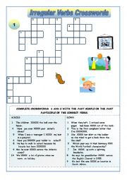 Irregular Verbs - crossword puzzles