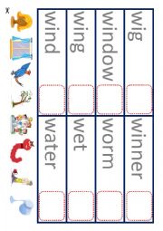 PHONICS Ww - reading