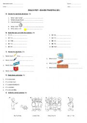 English Worksheet: worksheet for primary learners
