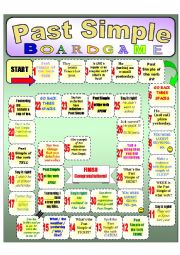 English Worksheet: PAST SIMPLE - BOARD GAME