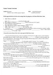 English Worksheet: Future tense exercises