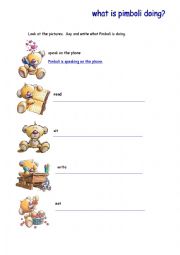 English Worksheet: present continuous