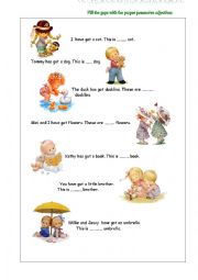 English Worksheet: possessives