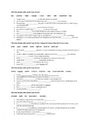 English Worksheet: travelling