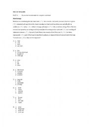 English Worksheet: english test