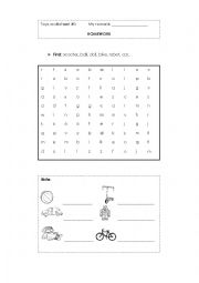 English Worksheet: Toys crossword