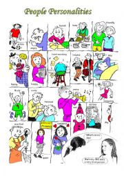 English Worksheet: people personalities