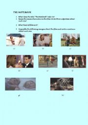 English Worksheet: The Notebook