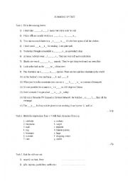 English Worksheet: summing up test