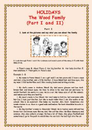 English Worksheet: The Wood Family