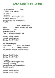 Sunday Bloody Sunday by U2