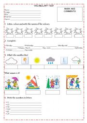 English Worksheet: VOCABULARY WORKSHEET