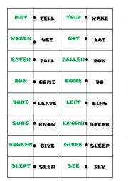 English Worksheet: Verbs Domino