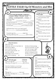 English Worksheet: LITTLE TALKS by Of Monsters and Men-SONG