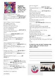 English Worksheet: payphone by Maroon 5