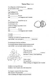 English Worksheet: Lemon Tree