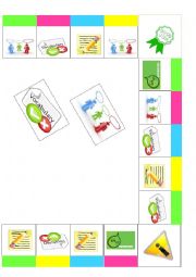 English Worksheet:  Board game: speaking, writing, vocabulary and grammar PART 2