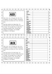 English Worksheet: PERSONAL INFORMATION