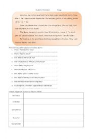 English Worksheet: narrative