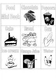English Worksheet: Mini Book Food