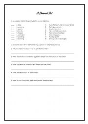 English Worksheet: The Enormouse Pearl Heist Chapter 10-12