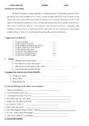 English Worksheet: simple present